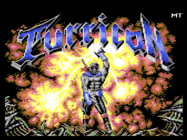 Turrican title screen for Commodore 64